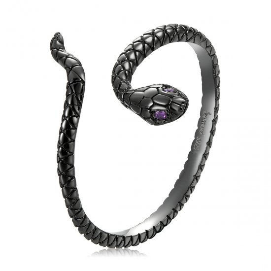 Anillo abierto estilo Pandora con serpiente mística - BSR236 - Haga click en la imagen para cerrar