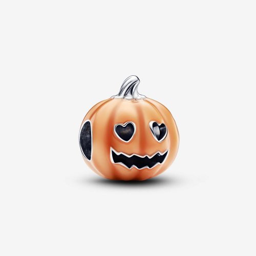 Charm de calabaza espeluznante que brilla en la oscuridad de Pandora - 7922