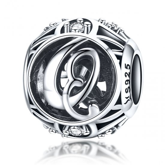 Charm estilo Pandora con letra Q - SCC738-Q - Haga click en la imagen para cerrar