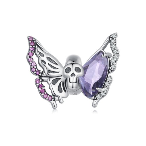 Amuleto de mariposa esqueleto estilo Pandora - BSC911