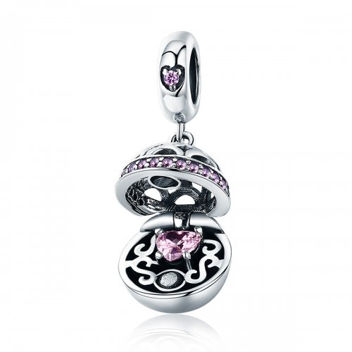 Pendiente colgante de plata estilo Pandora Sorpresa de Amor - SCC689