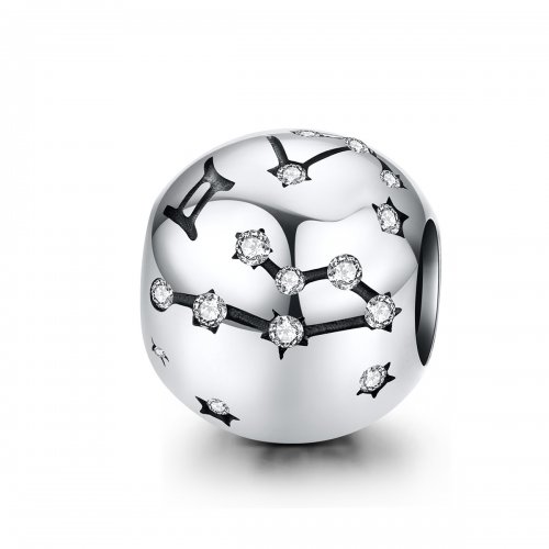 Charm de Plata al Estilo Pandora con Signo de Géminis - SCC1218-3