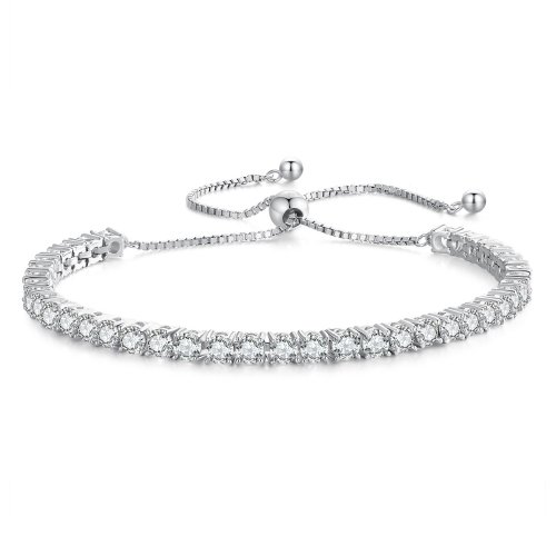Pulsera de Moissanita Fina estilo Pandora - MSB005