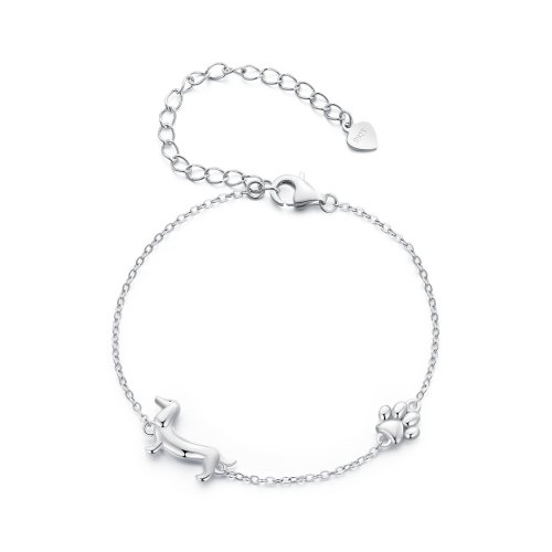 Pulsera de Cadena Estilo Pandora con Dachshund - SCB262