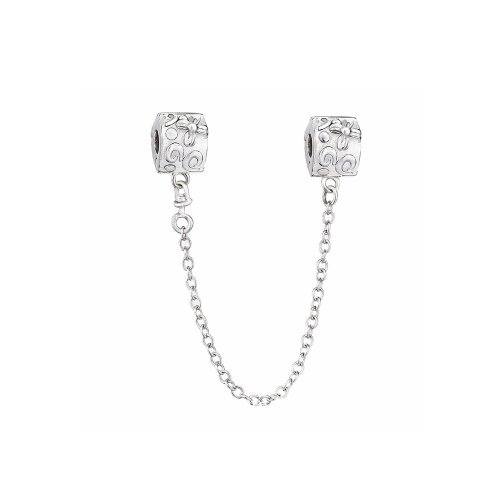 Cadena de seguridad en plata de ley Flor PANDORA