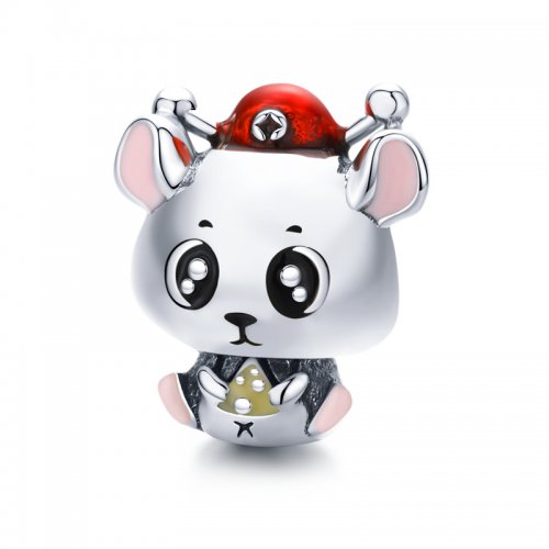 Charm de bebé ratón de plata estilo Pandora - BSC113