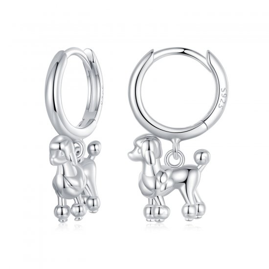 Pendientes con forma de caniche estilo PANDORA - SCE1758 - Haga click en la imagen para cerrar