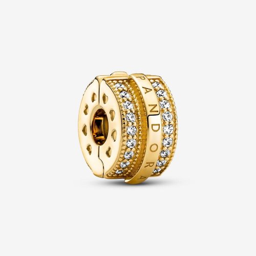 Charm Pandora de Clip Logotipo y Líneas de Pavé Brillantes - 769042C01