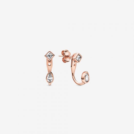 Pendientes Pandora Formas Geométricas, CZ Transparente - 288509C01 - Haga click en la imagen para cerrar