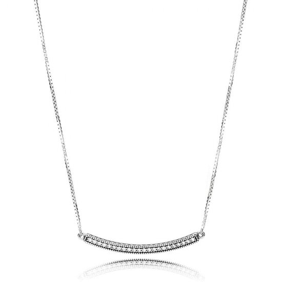 Collares con colgante en plata de ley Corazones de Bar PANDORA PANDORA - Haga click en la imagen para cerrar