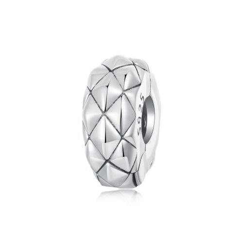 Hebilla de posicionamiento de silicona con patrón de diamantes estilo PANDORA - SCC2817
