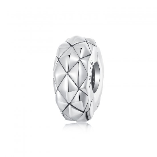 Hebilla de posicionamiento de silicona con patrón de diamantes estilo PANDORA - SCC2817 - Haga click en la imagen para cerrar