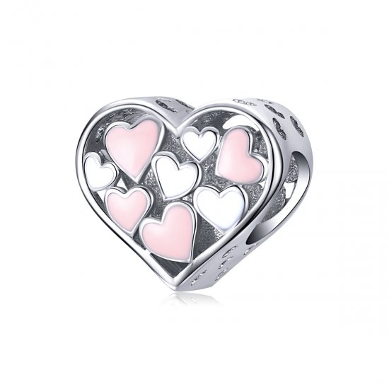 Charm de corazón de romance en estilo Pandora de plata - SCC1423 - Haga click en la imagen para cerrar