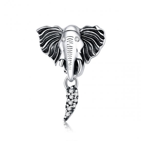 Charm estilo Pandora con elefante y dientes faltantes - SCC1583 - Haga click en la imagen para cerrar