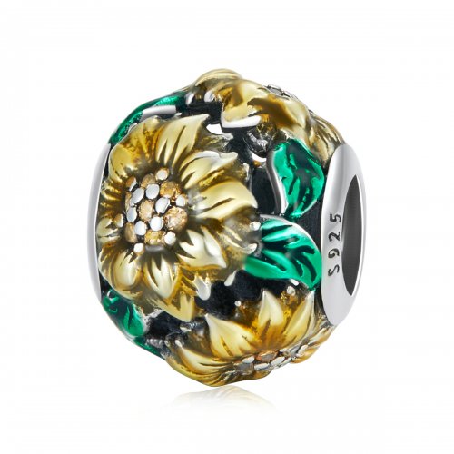 Charm estilo Pandora de girasol - SCC2209