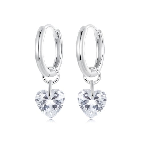 Pendientes de corazón inteligente estilo PANDORA - SCE1753