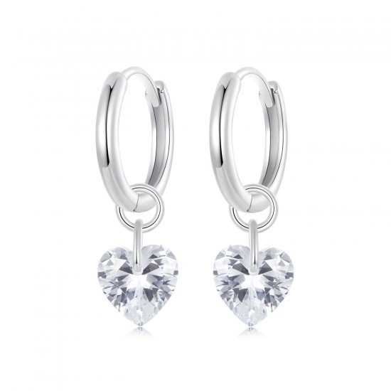 Pendientes de corazón inteligente estilo PANDORA - SCE1753 - Haga click en la imagen para cerrar