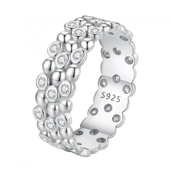 Anillo estilo Pandora con diseño de onda - SCR954 - Haga click en la imagen para cerrar