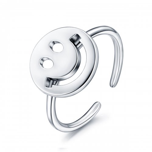 Anillo Abierto Estilo Pandora con Cara Sonriente Linda - VSR117