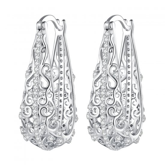 Pendientes con diseño de estilo PANDORA - BSE753 - Haga click en la imagen para cerrar