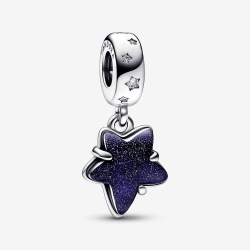 Charm colgante de Murano con estrella de galaxia celestial de Pandora - 792368C01