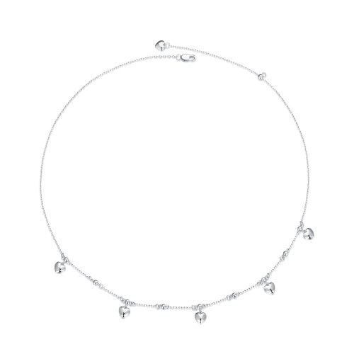 Collar Choker con Borla en Forma de Corazón al Estilo Pandora - BSN359