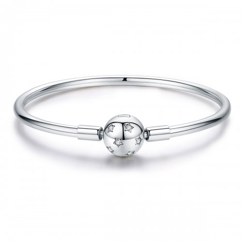 Pulsera de plata estilo Pandora con diseño de galaxia - SCB144