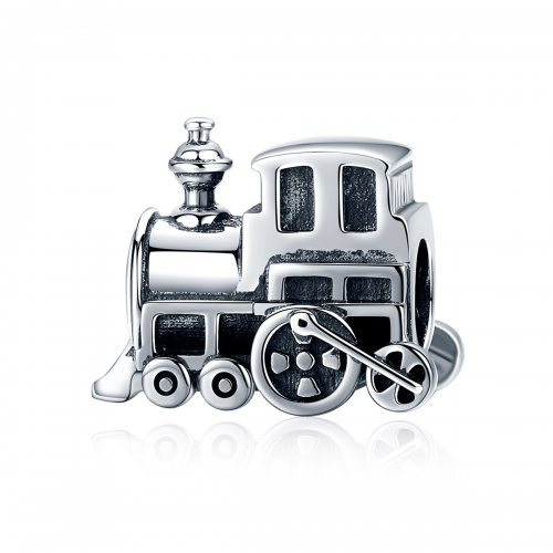 Charm de tren vintage de estilo Pandora en plata - SCC507