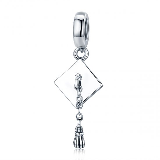 Pendiente de Toga de Graduación de Plata Estilo Pandora - SCC459 - Haga click en la imagen para cerrar
