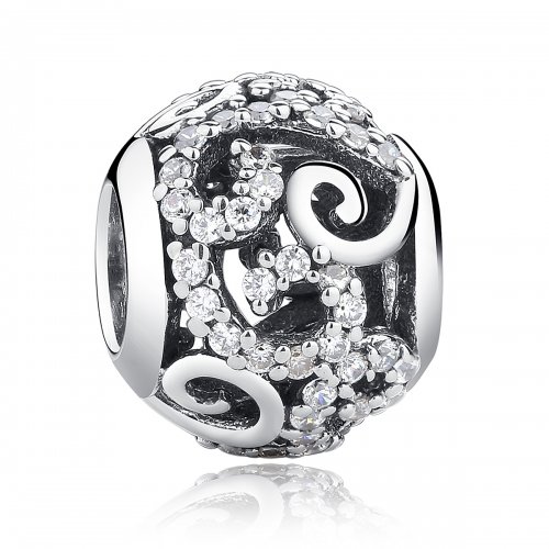 Charm de Plata estilo Pandora con Pavé de Plata - SCC021