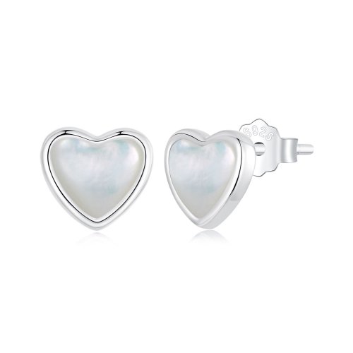Pendientes blancos conmovedores estilo PANDORA - BSE969