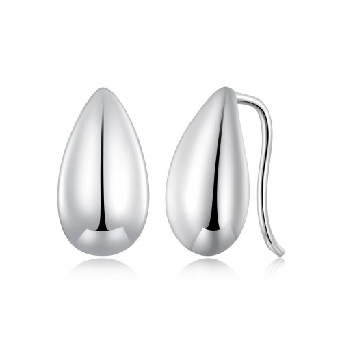 Estos aretes de botón estilo Pandora con destellos de gotas de agua - BSE8