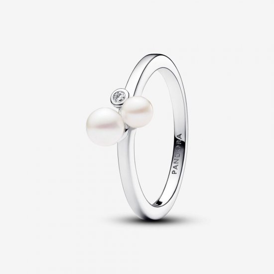 Anillo Pandora Dúo de Perlas Cultivadas de Agua Dulce - 193156C01 - Haga click en la imagen para cerrar