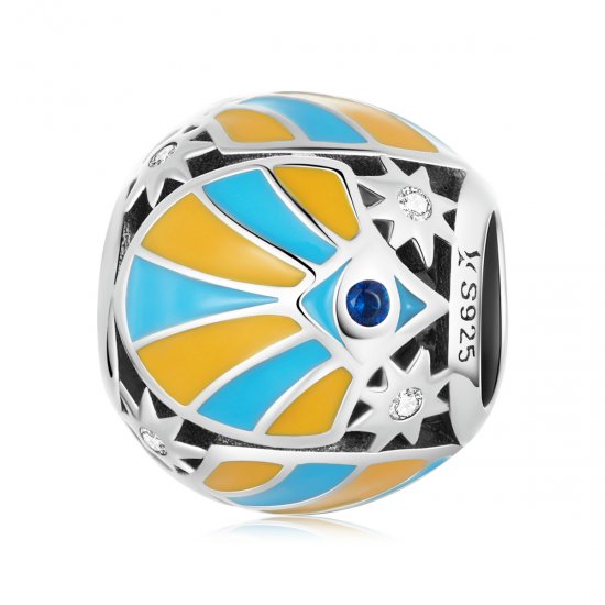 Charm Pandora estilo de hombre con ojos de estrella de colores contrastantes - SCC2201 - Haga click en la imagen para cerrar