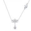 Collar con colgante de loto fresco estilo Pandora de plata - BSN012