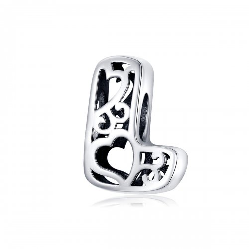 Encanto de Plata Estilo Pandora con Letra Mágica L - SCC1229-L