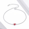 Pulsera estilo Pandora con corazón de plata - SCB182