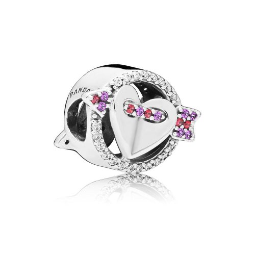 Charm PANDORA en plata de ley Flecha&Corazón Brillantes - 797827CZMX