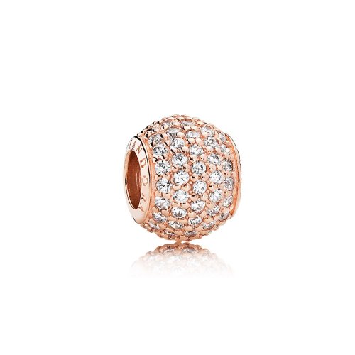 Charm Pavé Transparente PANDORA Rose