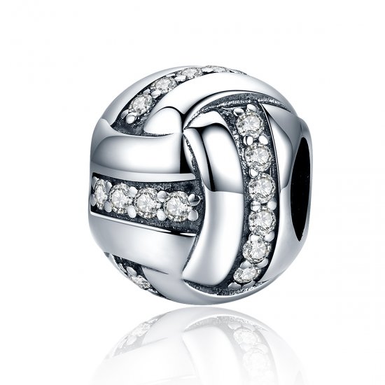 Encanto Plateado de Estilo Pandora con Brillo Complejo - SCC302 - Haga click en la imagen para cerrar