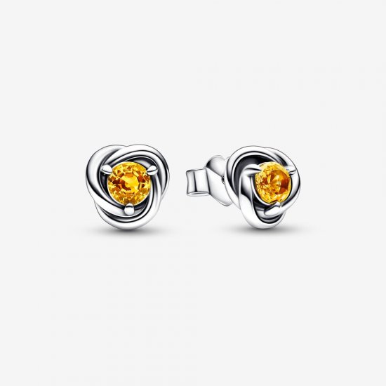 Pendientes de botón del círculo de eternidad de miel de noviembre PANDORA - 292334C04 - Haga click en la imagen para cerrar