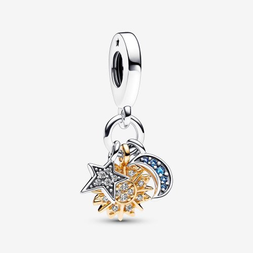 Pandora Charm Colgante Triple Celestial en Dos Tonos - 762676C01