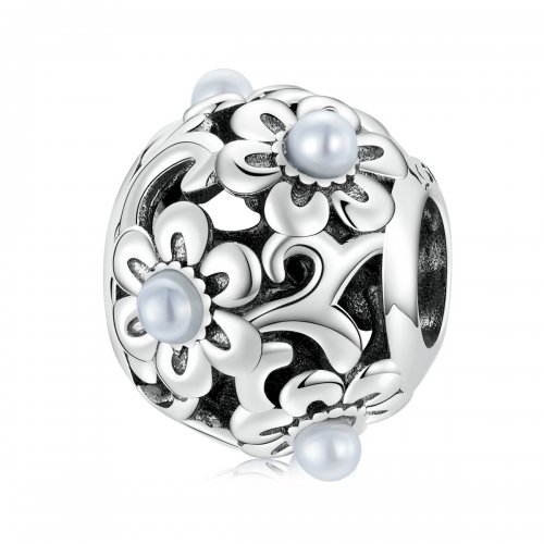 Charm de Estilo Pandora con Flores Clásicas - SCC2182