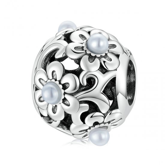 Charm de Estilo Pandora con Flores Clásicas - SCC2182 - Haga click en la imagen para cerrar