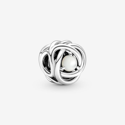 Charms de Círculo de Eternidad de Madreperla Blanca de PANDORA - 790064C03 junio