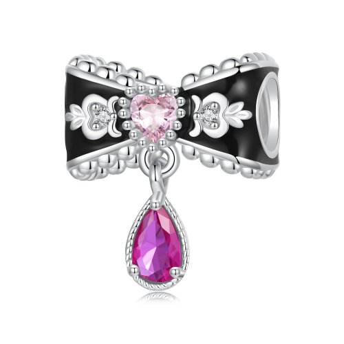 Cuentas con lazo romántico estilo PANDORA - BSC1055