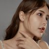 Pendientes de perno de plata estilo Pandora con Dachshund - SCE952