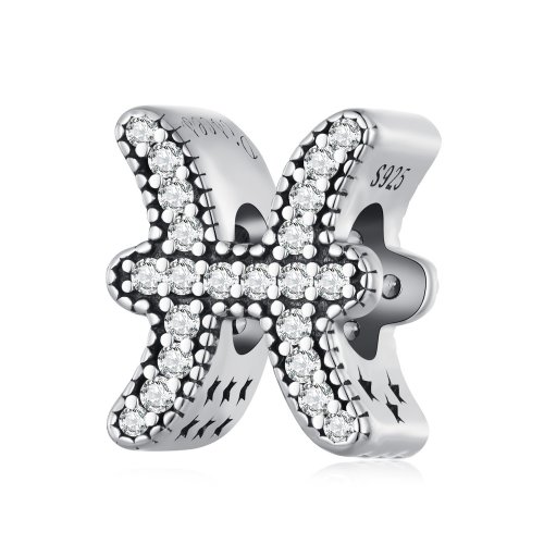 Amuleto de la suerte estilo Pandora del signo zodiacal Piscis - SCC2516-11