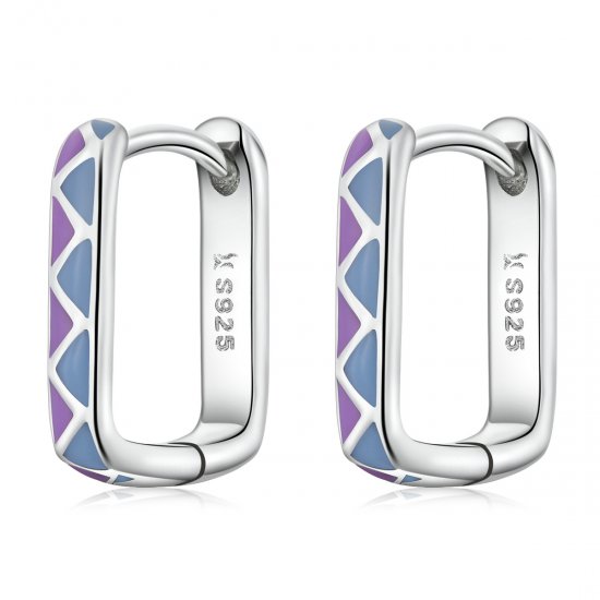 Aros de aro estilo Pandora con contrastes de color simples - SCE1371-VT - Haga click en la imagen para cerrar