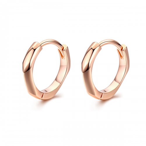 Estilo Pandora Aros Simples de Oro Rosa - BSE119
